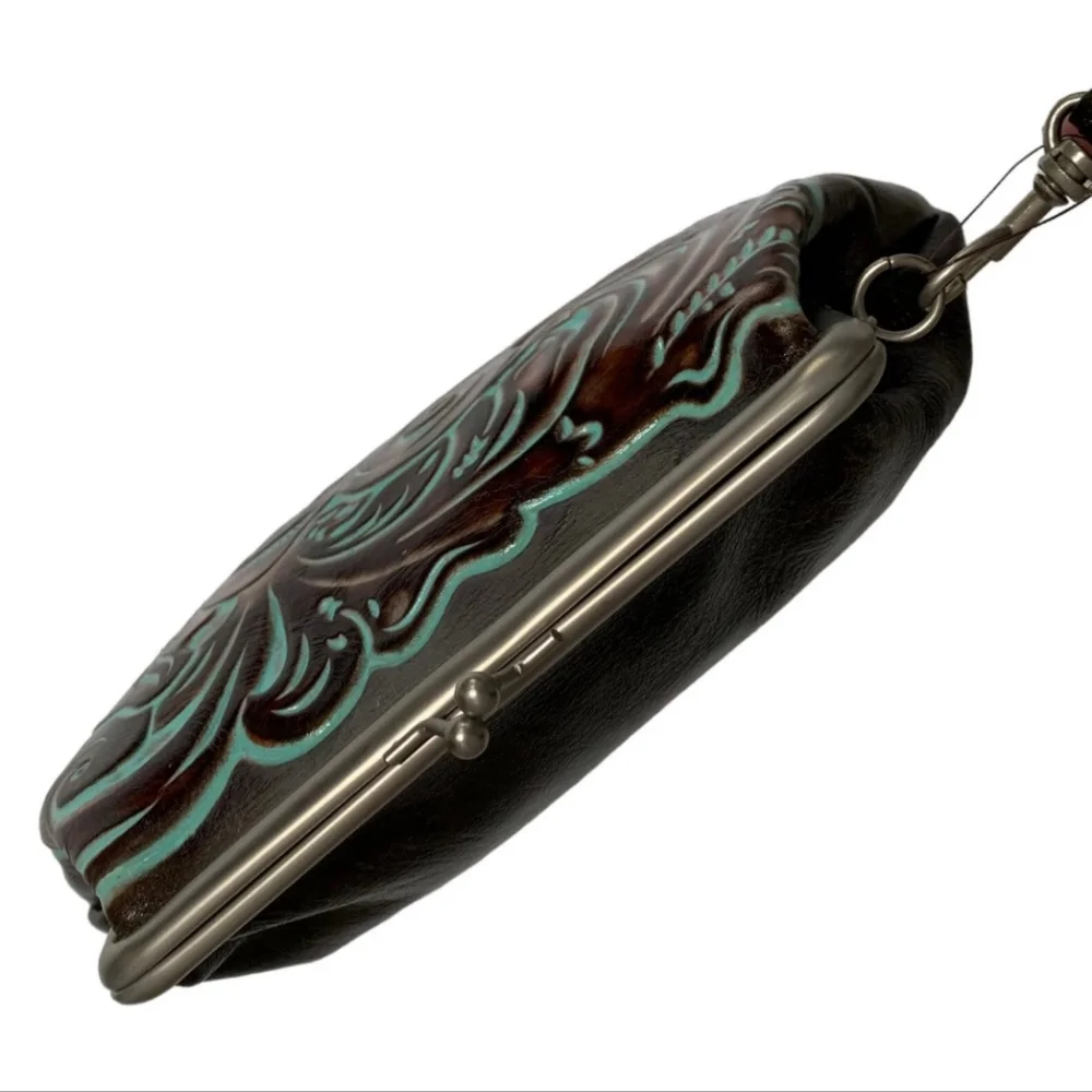 Patricia Nash Tooled Wristlet NwT